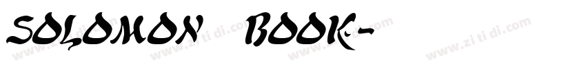 solomon book字体转换